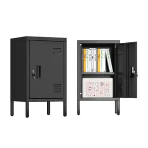 Aobabo 24.4" H Metal Lockers,Small Locking Cabinet with Adjustable Shelve for Home Office School,Required Assembly