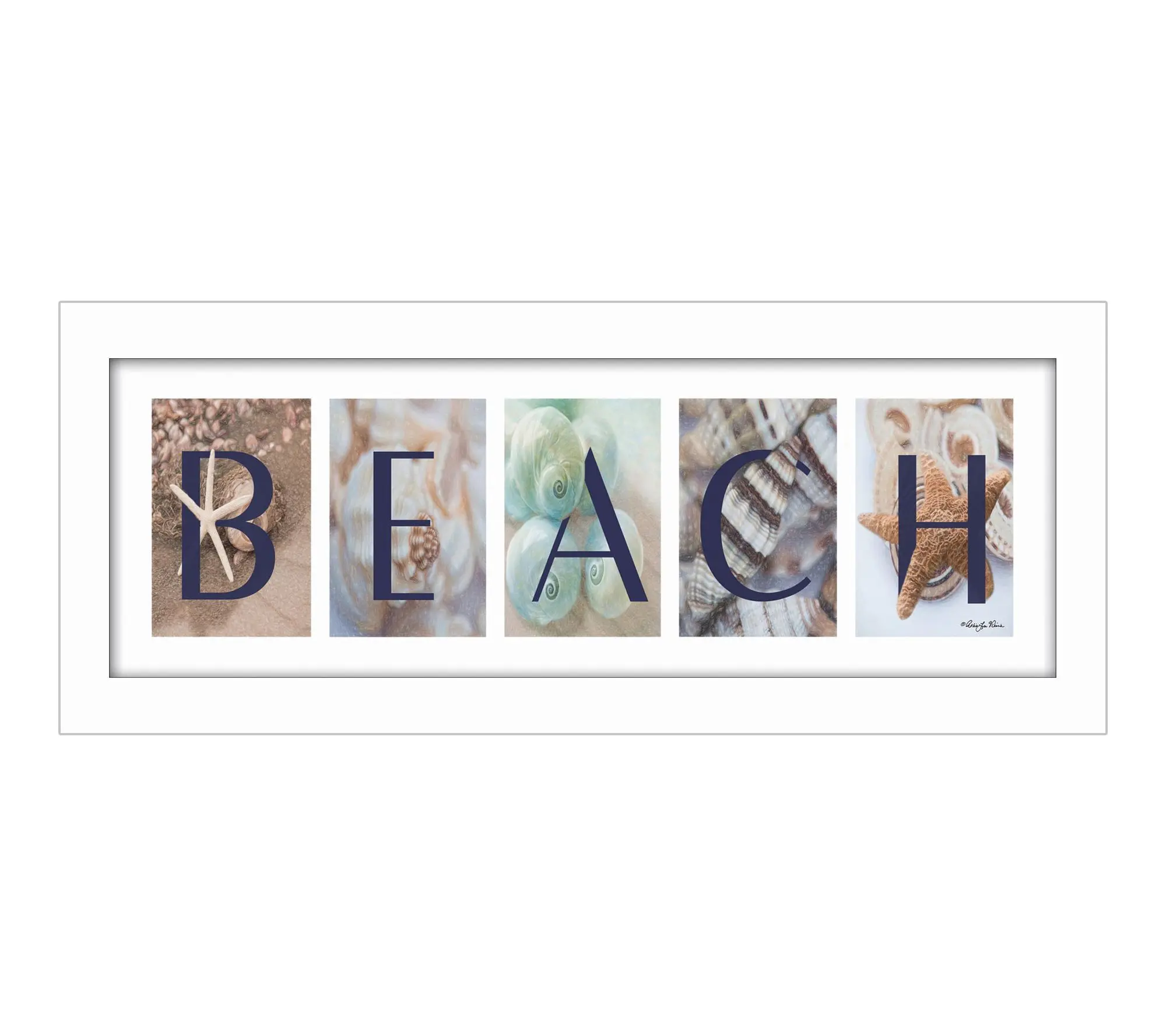 HomeRoots Beach 5 White Framed Print Wall Art HomeRoots Beach 5 White Framed Print Wall Art