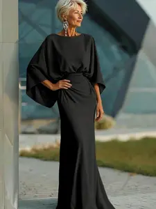 Elegant Backless Dress for Women, European and American Style, Ruched Design, Slim Fit, Chic Evening Gown, Perfect for Special Occasions