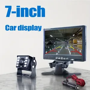 7-Inch Backup Camera System with - Night Vision,, & Car Plug Power - for RV, Truck, Bus, Van - with 15m Cable & -20°C to +55°C Temperature Range - (12-24V Vehicle, Rear View Assist, Parking