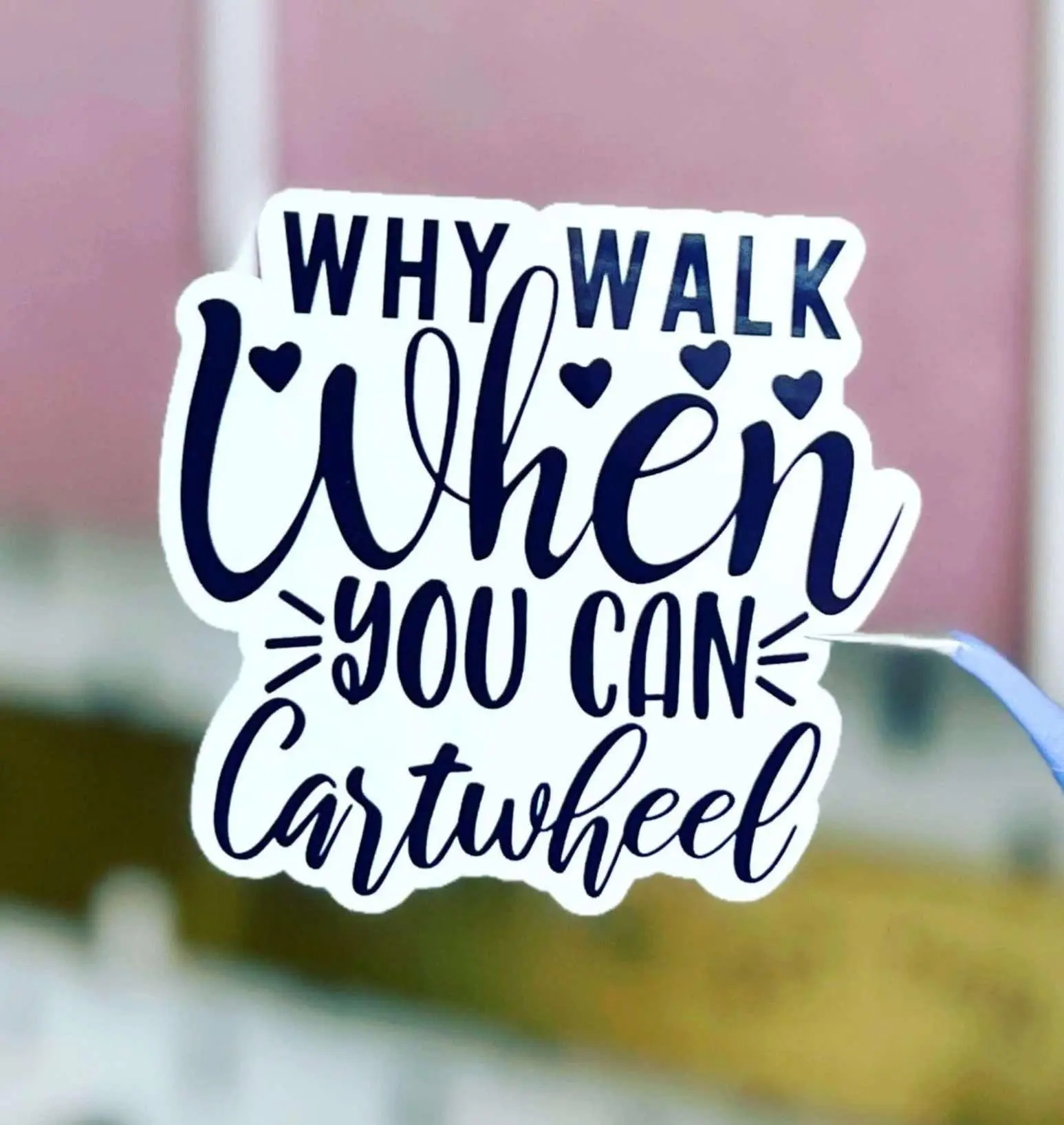 Gymnastics Sticker - Funny Cartwheel Quote Decal