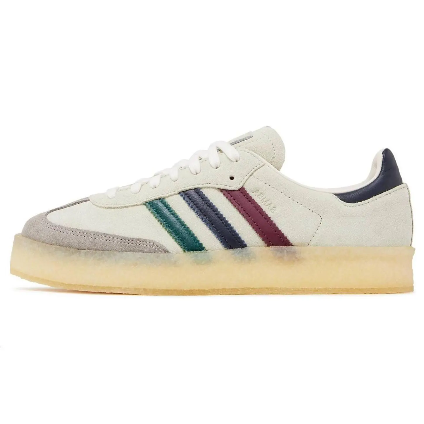 Adidas Ronnie Fieg X Clarks 8th Street Samba Kithmas Collection Multi Color Stripes' Versatile Comfort Low Top Skate IE4032