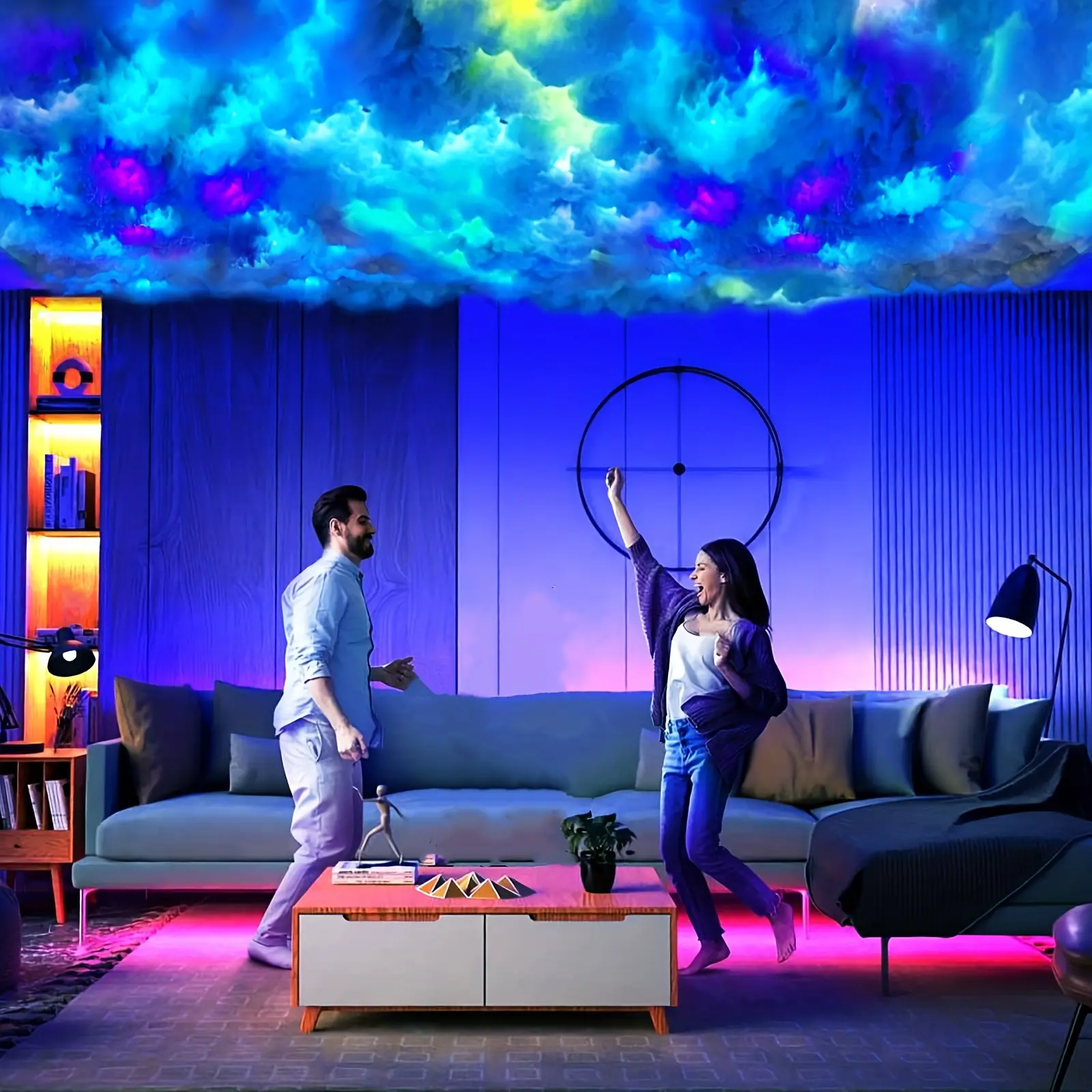 K-16 ft DIY Creative Cloud light 1pc big raincloud LED light colorful atmosphere night light for gaming room party-2
