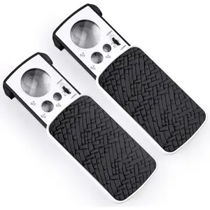 2 Pieces 30X 60X 90X Jewelers Loupe, Slide-Out Lighted Eye Loupe Magnifying Glass with 3 Light for Coins Gems Jewelry Rocks Watches (Black)