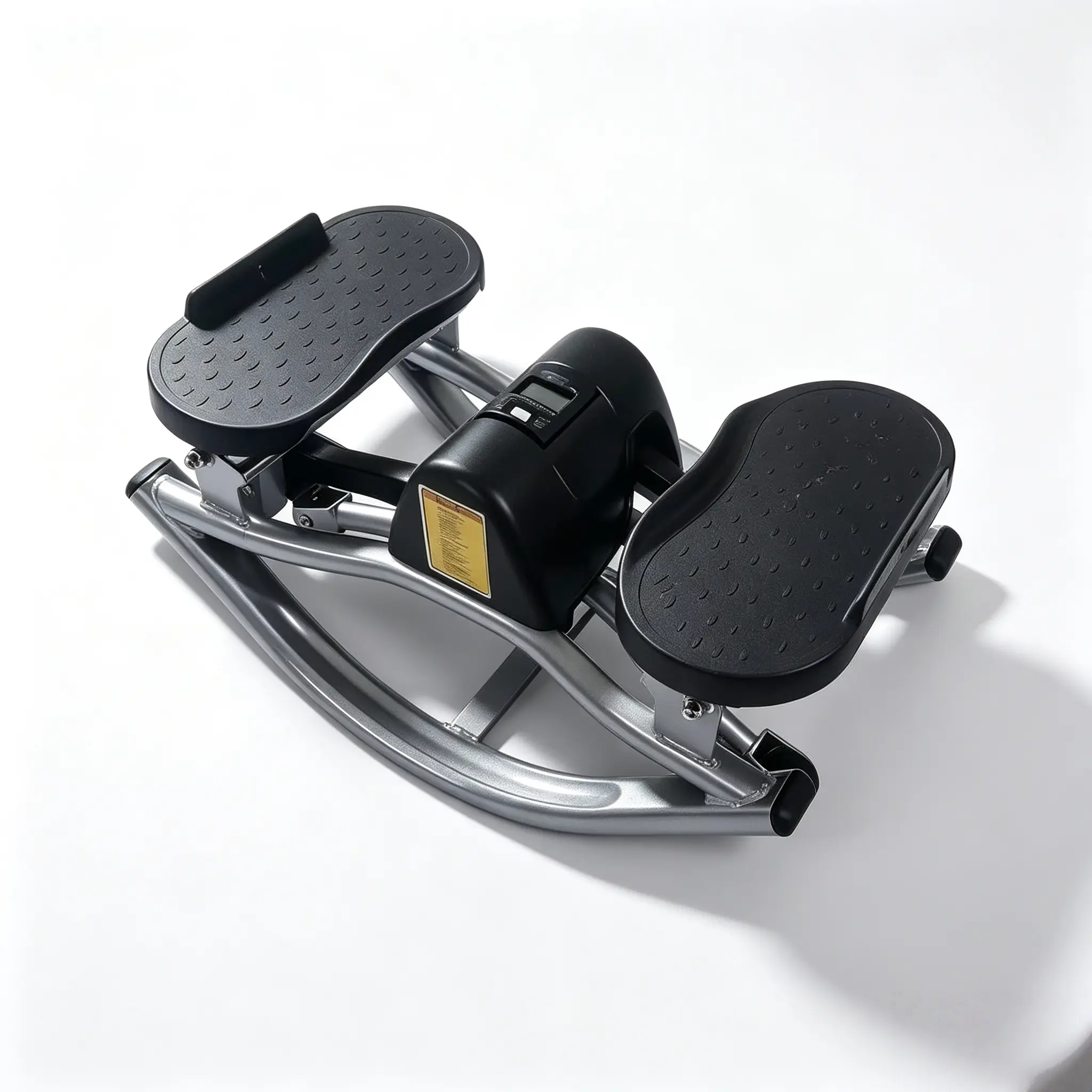 Portable Rocking Twist Stepper, Sturdy Metal Frame Mini Step Trainer with Clear Size Mark for Apartment, Home Full Body Daily Workout