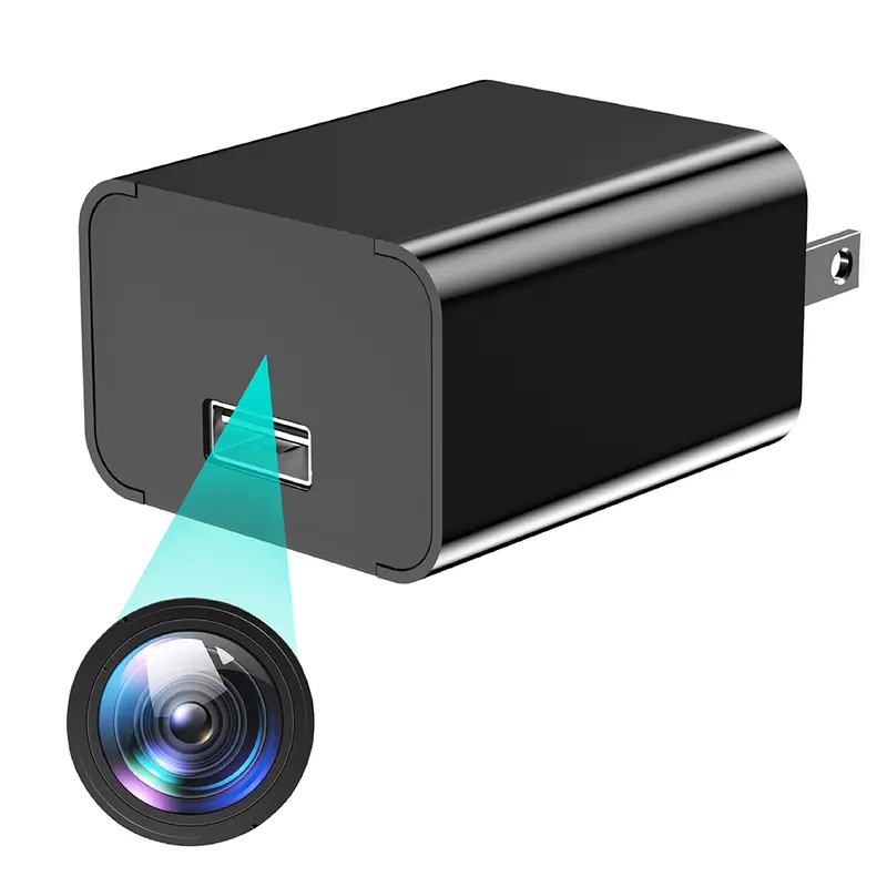 1080P Mini Camera charger for Pets 1080p Security Camera with 64G Card Night Vision and Motion Detection Plug Movie Monitor cameras for home（NO WIFI)）