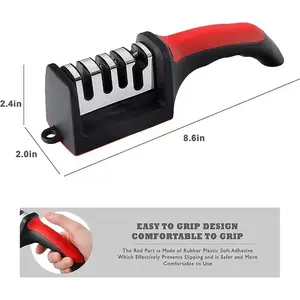 Professional 4-in-1 Kitchen Knife Sharpener for Women – Best Professional 4-Stage Tool Kit for Razor Sharp Knives | Highest-Rated, Top Ten Smart Sharpener Gadget for Safe, Easy, Precision Sharpening