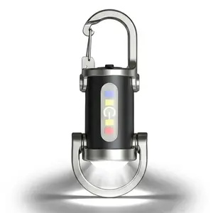 renZEC Rechargeable Keychain Work Light | 2-in-1 Portable LED Flashlight & Emergency Power Bank, IPX4 Waterproof, Rotatable Head, USB-C Fast Charging for Camping, Hiking, EDC & Daily Carry