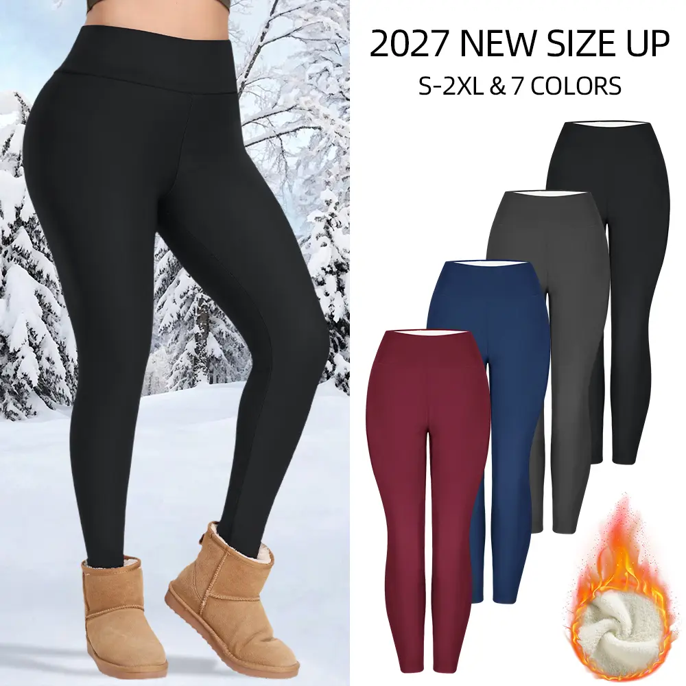 【NEW SIZE UP & S-2XL】1/3/4-PACK Thermal Thick FLeece Lined Leggings for Winter Warm Against Cold, High Waist Women's Cozy Workout Wear Fleece Pants for Yoga Riding Casual Wear