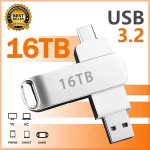 16TB USB 3.2 Flash Drive Metal High-Speed Pen Drive 8TB 4TB Waterproof Type-C USB Pen Drive For Computer Storage Devices