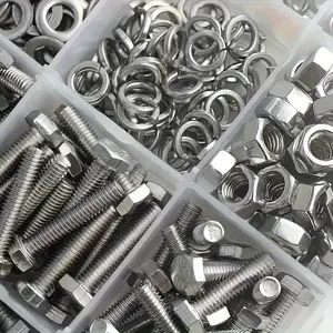 240pcs Stainless Steel Hex Bolt & Nut Set, Durable Corrosion-Resistant, M4 & M5 Sizes, Versatile Use, High-Quality Fasteners