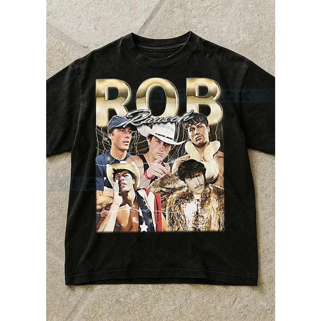 Rob Rausch Bootleg Shirt, Vintage TV Star Athlete Performer Reality Star Tee