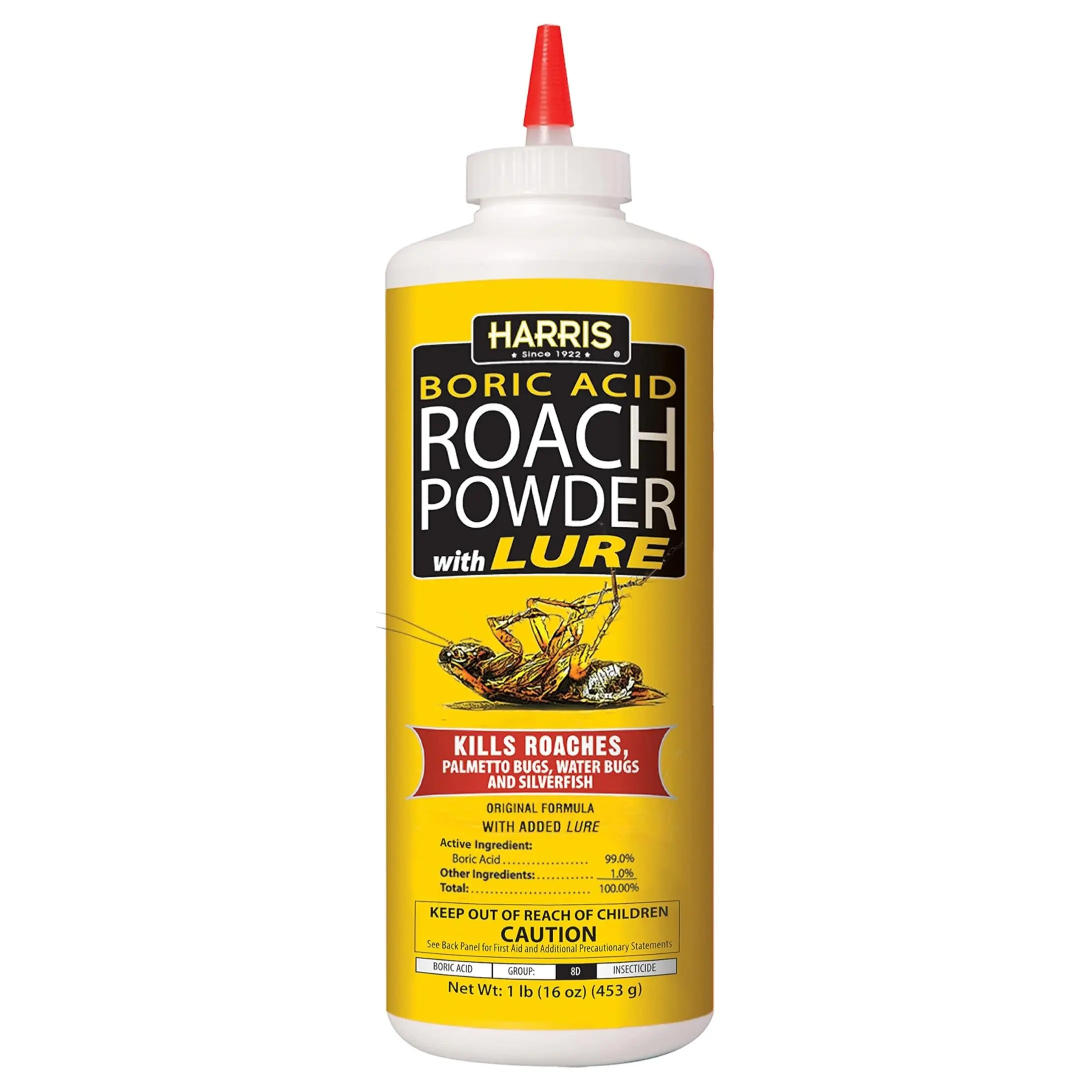 HARRIS Boric Acid Roach and Silverfish Killer Powder w/Lure for Insects (16oz) HARRIS Boric Acid Roach and Silverfish Killer Powder w/Lure for Insects (16oz)