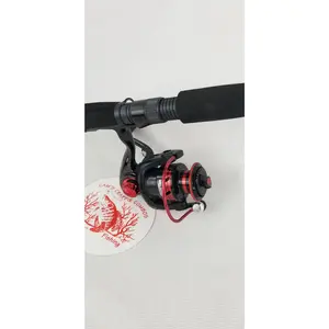 Cam's 6'6  (8+1) BB Black & Red "Warhorse" Magic Stik Rod & Reel Combo