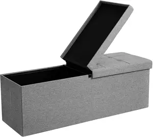 SONGMICS Storage Ottoman with Flip-Up Lid