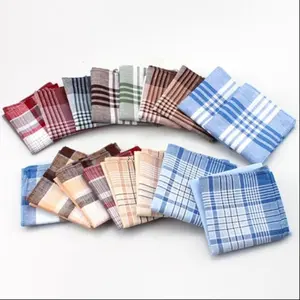 Men's Comfortable Soft Cotton Handkerchief, 100% Pure Cotton Material, Classic Pocket Square, Unisex Handkerchiefs for Men and Women