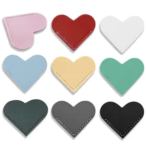 Heart Shaped Bookmark, 10pcs/set Cute PU Leather Bookmark with Hole, Book Page Corner Bookmark for Teacher Student Birthday Graduation Gift