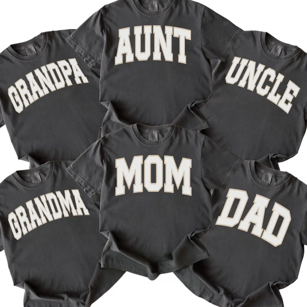 Custom Comfort Colors Matching Grandma Shirt Grandpa T-Shirt Auntie Mothers Day Gift Pregnancy Announcement to Grandparents Sister