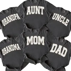Custom Comfort Colors Matching Grandma Shirt Grandpa T-Shirt Auntie Mothers Day Gift Pregnancy Announcement to Grandparents Sister