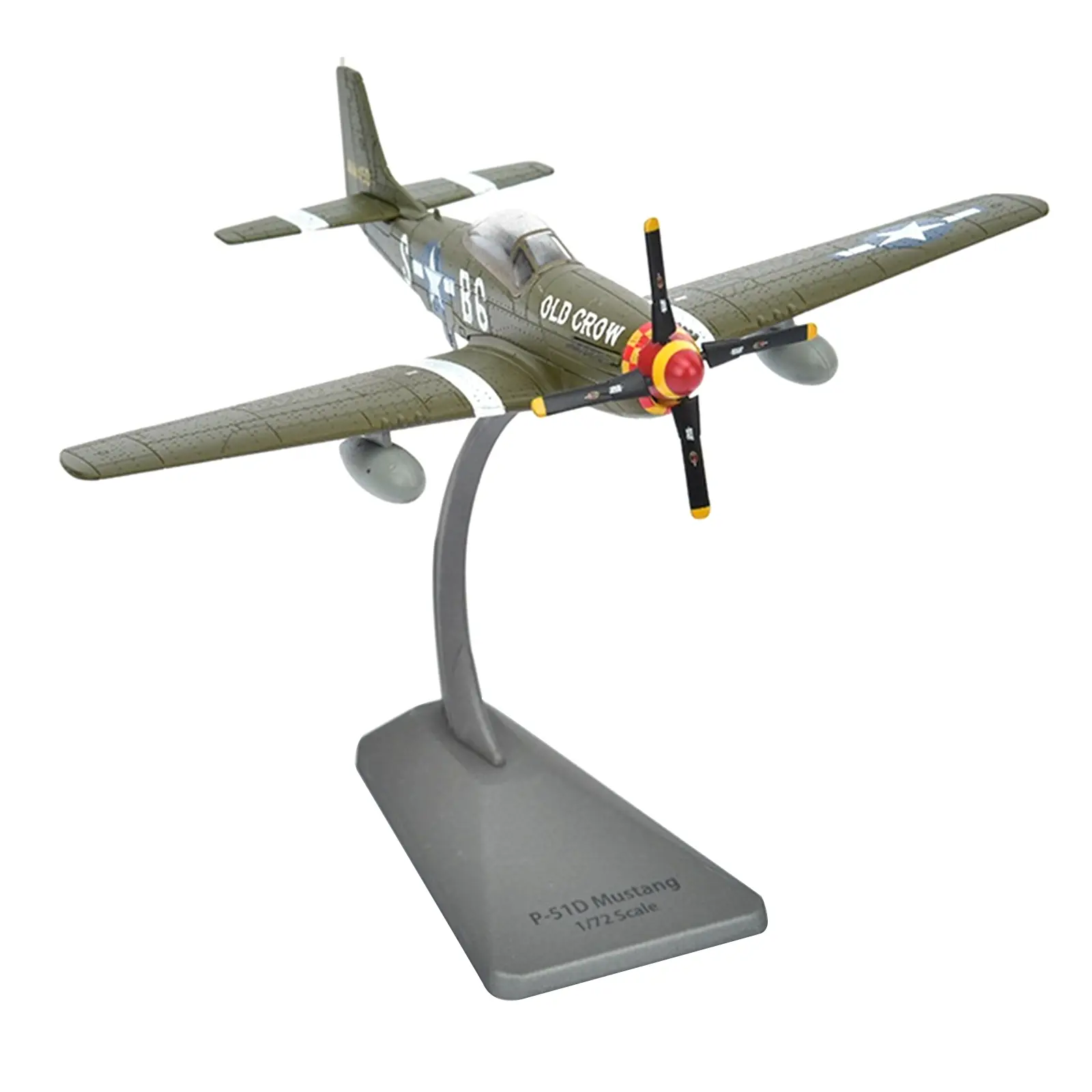 1:72 Scale P51 Mustang Fighter Alloy Aircraft Model Plane Souvenir Static Display