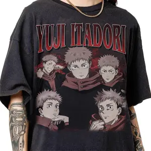 Retro 90s Vintage Yuji Itadori Shirt, Yuji Itadori Graphic Retro Tee, Yuji Itadori Sweatshirt Gifts, Yuji Itadori Jujutsu Kaisen Vintage Tee