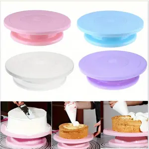Plastic Cake Stand Turntable Cake Decoration Tools Bakery Table Cake Decorating Tools Fondant Cake Tools Turntables Cake Tools