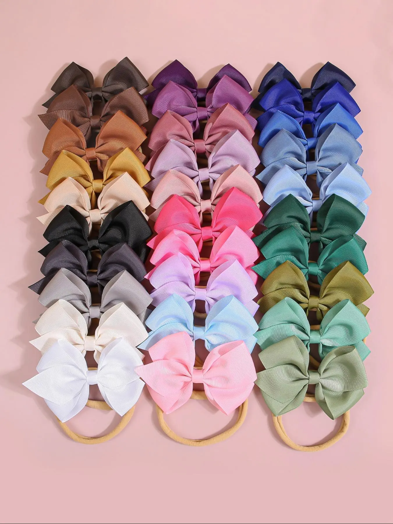 Solid Color Bowknot Decor Hair Tie, Cute Hair Ties, Cute Hair Accessories for Girls, Minimalist Headwear Suitable for Thick Hair, Hair Accessories for Party, Daily Clothing Decor, Elastic Hair Accessory