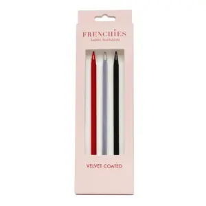 Frenchies Trio Color Velvet Hairsticks Set