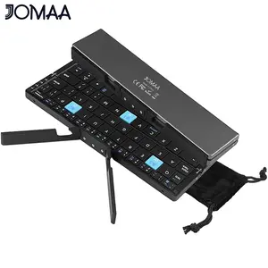 Foldable Bluetooth Keyboard with Magnetic Stand Aluminum Alloy Mini Folding Keyboard Rechargeable Keyboard for Tablet iPad
