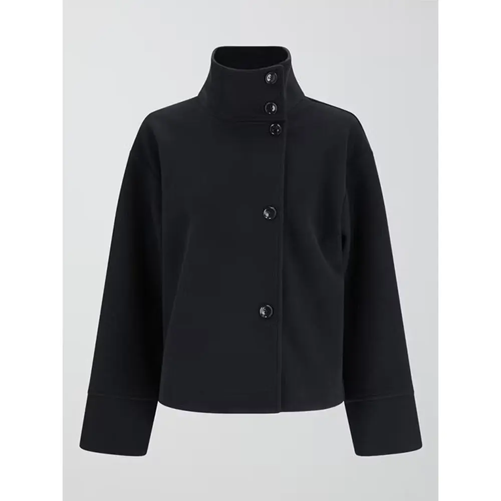 Black   Single breasted buckle