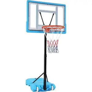 Ktaxon Poolside asketball Hoop, Adjustable Height 45-53" Swimming Pool Upgraded Portable Basketball Hoop Stand with Fillable Base Summervibes