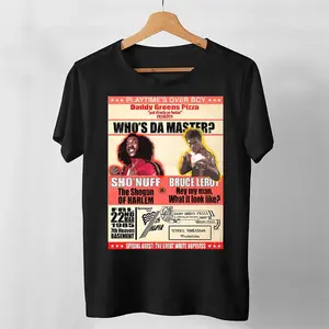 Sho Nuff Bruce Leroy Black Best Shirt For Boys Best Selling Graphic Shirt Men Sellers T Shirt Customized Cotton Casual Fashion Menswear Retro Streetwear Top Vintage Classic Stylish Basic Fitted Crewneck Soft Love