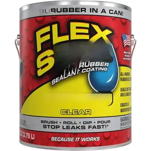 , Rubber Coating ant, , ible, Breathable, and , Roof Repair, Basements, RV, Campers, , Marine, EPDM, Masonry, Clear, 1 Gallon