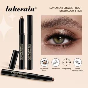 lakerain 1 Counts Long wear Crease-proof Eyeshadow Stick | Waterproof & Easy to Blend, Creamy Formula Glides Smoothly, 10 Matte & Shimmer Shades, All-Day Wear for Quick Eye Looks, Ideal for Daily Party Makeup, Creamy Texture