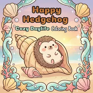Happy Hedgehog Cozy Daylife: 50 Simple And Cute Hedgehog Coloring Pages For Kids And Adults, Enjoy A Relaxing Coloring Book Full Of Adorable Animals ... Fun. (Animal Cozy Daylife Coloring Book), Paperback