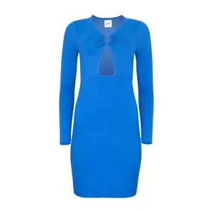Nelly Front Cut Out Modal Mini Dress - Azure
