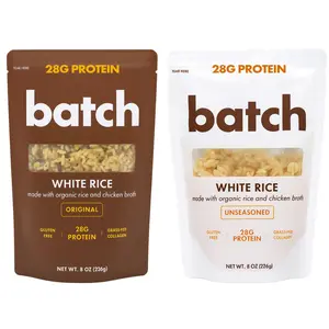 Batch Mix & Match - Unseasoned Protein Rice & Original Blend - 28g Clean Protein - Organic White Rice