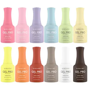 Kiara Sky Gel Pro - The Color Spectrum Edit Collection 12 HEMA-Free Shades 15ml Soft-Touch Bottle Design Long-Lasting Wear