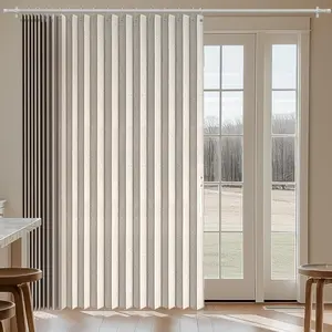Blackout Curtains Patio Door Curtain Accordion Door Sliding Door Curtains Extra Wide Blackout Curtains  for Room Divider( 98" W x 84" L)
