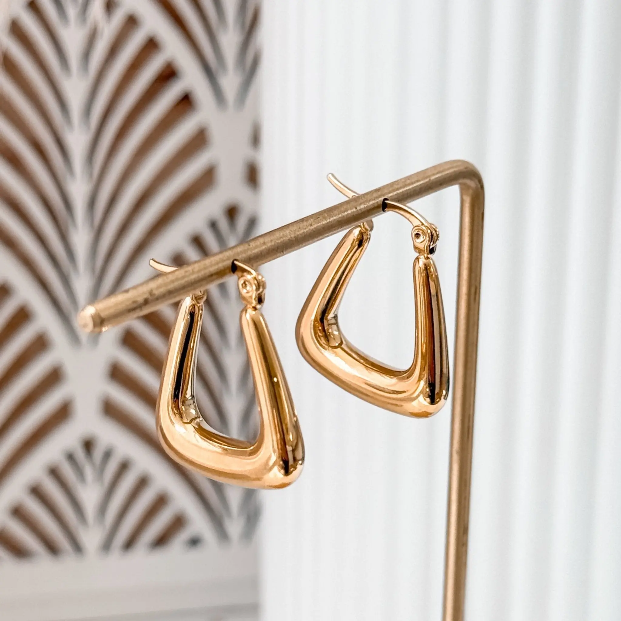 Triangle Hoop Earrings Triangle Hoop Earrings