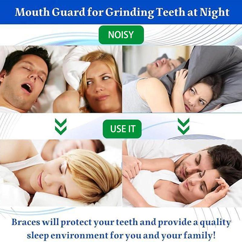 Mouth Guard for Teeth Grinding at Night - 4 Pcs EVA Moldable Dental  Night Guards for Adults & Teens - Thickened Design Safe Soft Comfortable Reusable Design with Carrying Case - Nighttime Protection for Teeth