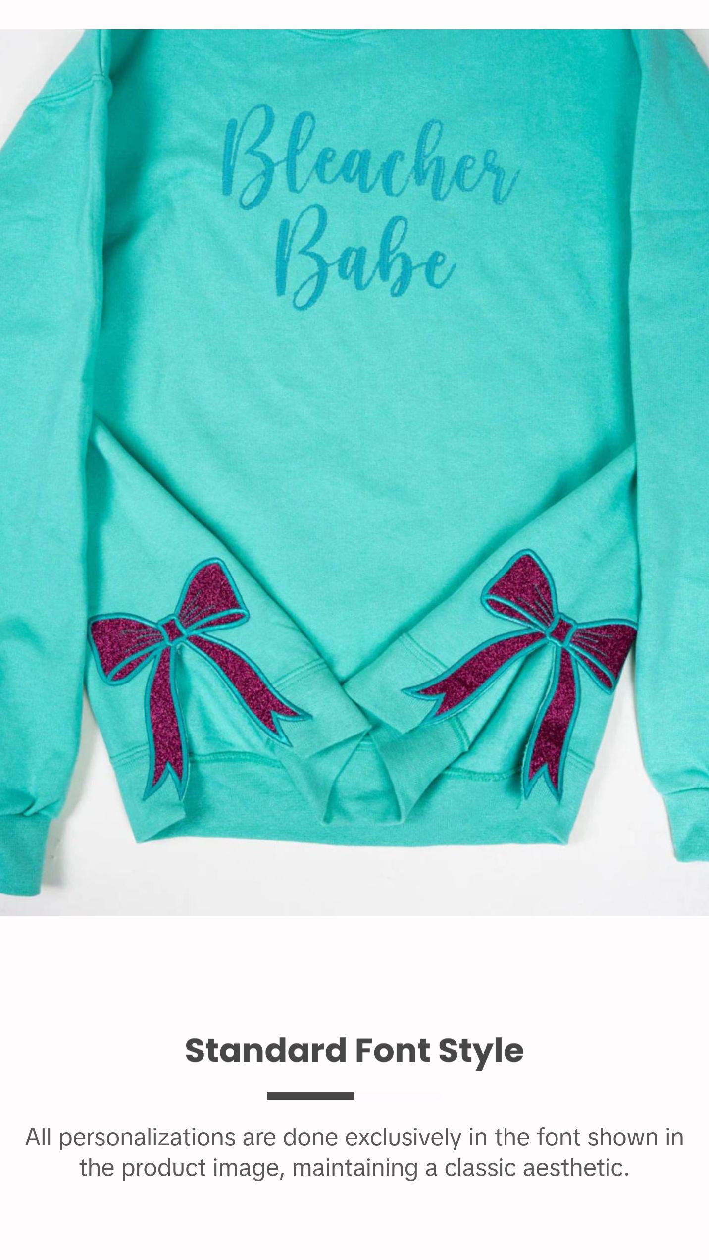 8.95 MONOGRAM FOR YOU DESIGN IT SIDE BOW SWEATSHIRT Womenswear Hoodie Crewneck Pullover Casual Tops Winter