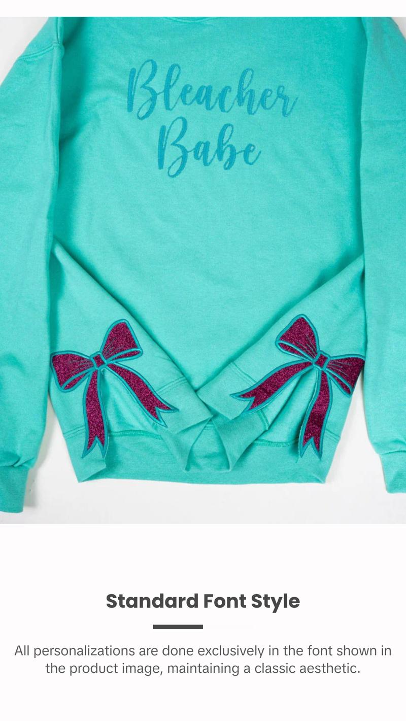 8.95 MONOGRAM FOR YOU DESIGN IT SIDE BOW SWEATSHIRT Womenswear Hoodie Crewneck Pullover Casual Tops Winter