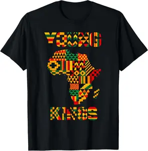 Kente Art Men Boys Kids African American T-Shirt