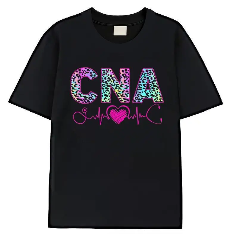 Funny printed T-shirt CNA Certified Nursing Assistant Gifts CNA Heartbeat Summer Casual Shortsleeve Cotton T-Shirt  100% Premium Cotton T-shirt Soft Love