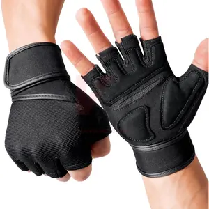 Padded Weight Lifting Gloves with Wrist Support for Men Women Fingerless Grip Workout Gloves Gym Training Weight Lifting Gloves Ideal for Intense Workouts