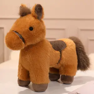 20cm Cartoon Horse Plushies Cute Pony Stuffed Toy gray Brown Fine Horse Soft Doll Boy Girl Gift