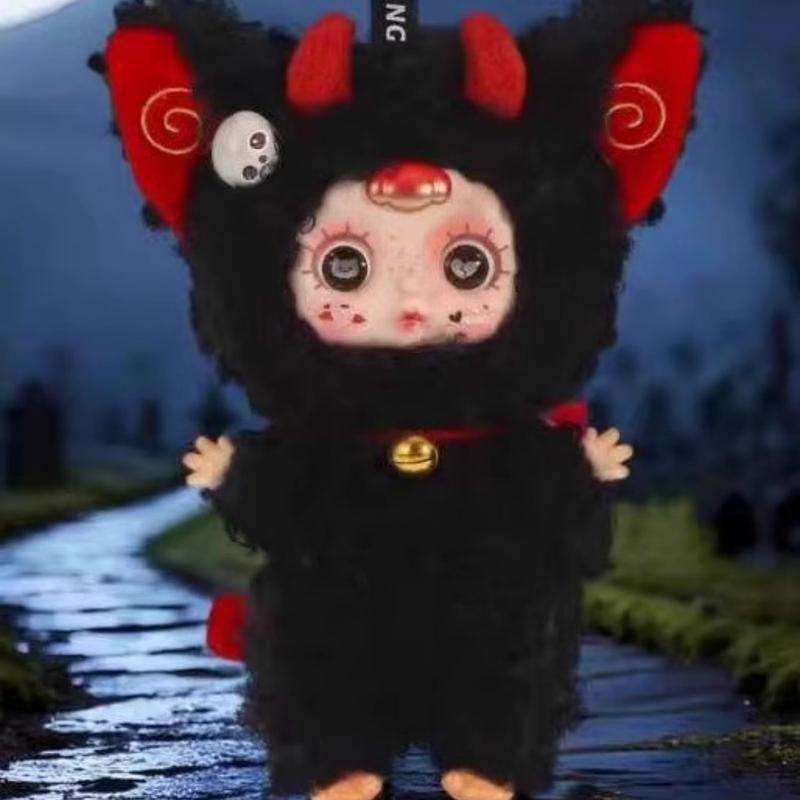 MMSUGER BABY Night Elf Party Halloween Series Blind Box Doll Trendy Play Doll Plush Bag Pendant Halloween Gift