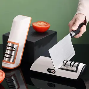 2-stage Electric Knife Sharpener, Multifunctional Kitchen Tool, Portable Knife Sharpener for Various Knives, Scissors, Knife Sharpening Tool