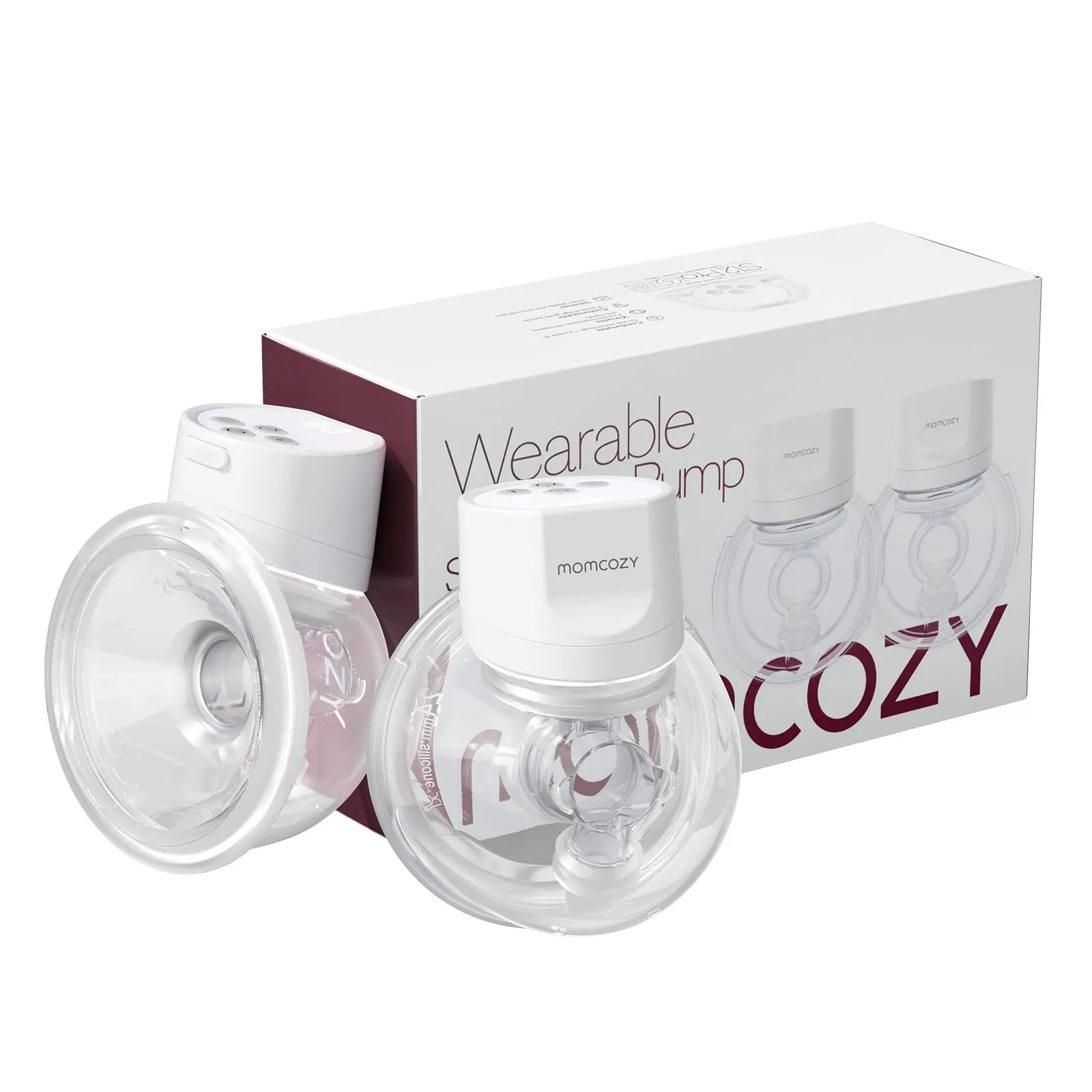Momcozy   Hands-Free Breast Pump S12 Pro, Wearable & Portable Pump with Soft DoubleFit Flange, 3 Modes | 9 Levels Double Electric Pump, Smart Display, 24mm,A Pumping System